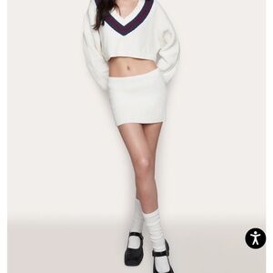 GUIZIO X CHAMPION Ribbed Mini Skirt